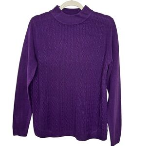 Iyla Purple Cable Knit Sweater size M New